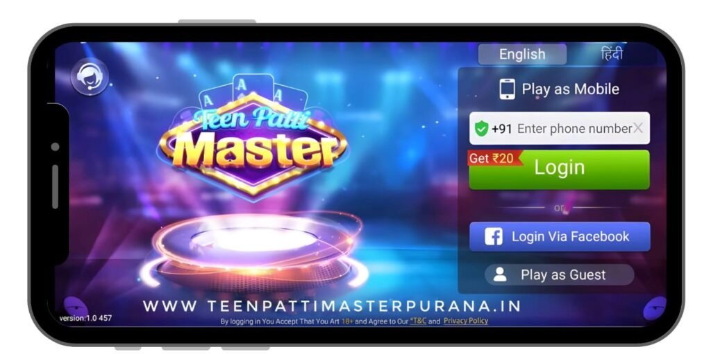 Create New Account in Teen Patti Master Golden India